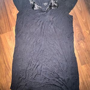 PST Los Angeles Women's Black Short Sleeve Chic Dress Size M